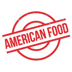 American Food rubber stamp. Grunge design with dust scratches. Effects can be easily removed for a clean, crisp look. Color is easily changed.