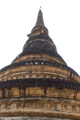 Isolated of old pagoda in Wat Umong , Chiangmai, Thailand