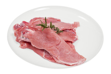 escalopes de viande cru pour grillades