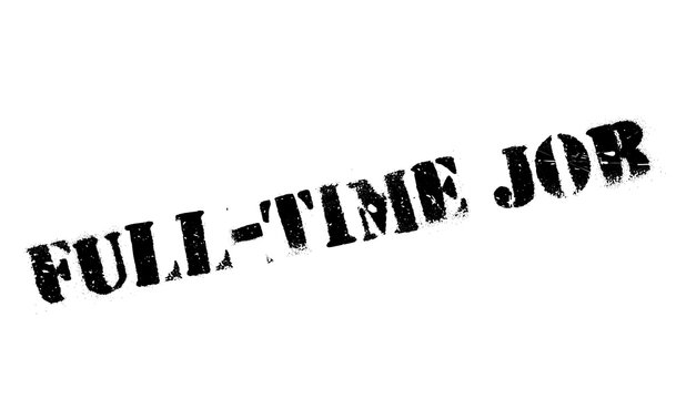 Full-Time Job rubber stamp