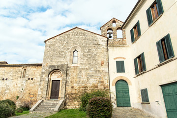 Fototapeta na wymiar church of saint martin, 11th century, in Magliano in tuscany, italy