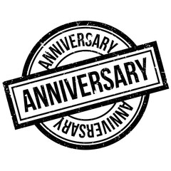 Anniversary rubber stamp. Grunge design with dust scratches. Effects can be easily removed for a clean, crisp look. Color is easily changed.