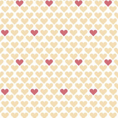 valentine seamless polka dot pattern with hearts.  simple cute h