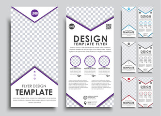 Template white flyer size of 210x99 mm.