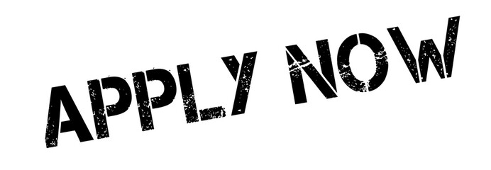 Apply Now rubber stamp. Grunge design with dust scratches. Effects can be easily removed for a clean, crisp look. Color is easily changed.