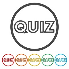 Quiz icons set 