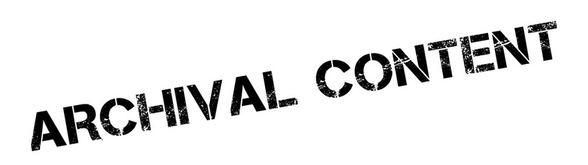 Archival Content rubber stamp. Grunge design with dust scratches. Effects can be easily removed for a clean, crisp look. Color is easily changed.