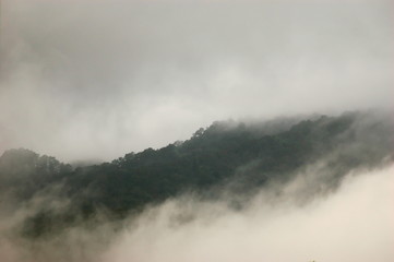 Mountain and cloud