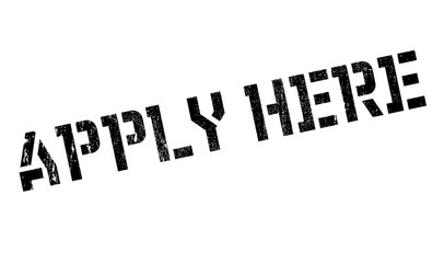 Apply Here rubber stamp