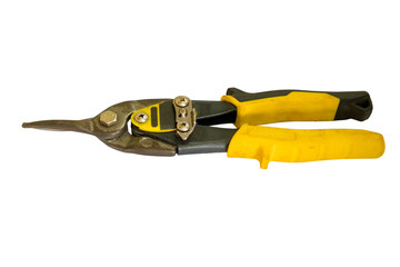 Yellow steel cutting pliers