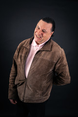 Handsome Man doing different expressions in different sets of clothes: blink