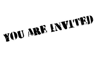 You Are Invited rubber stamp