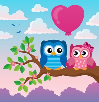 Valentine owls theme image 2