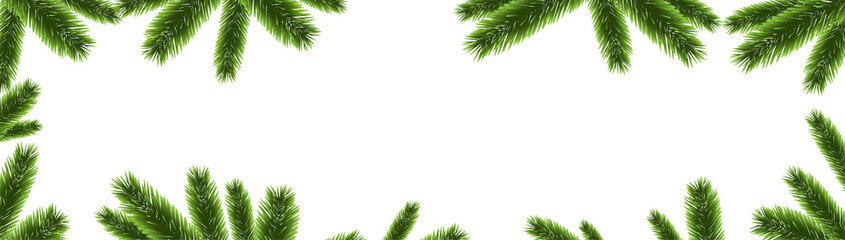 Fototapeta na wymiar Christmas tree banner decoration vector 