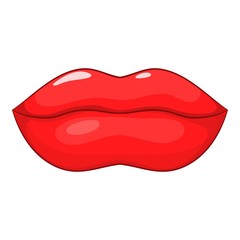 Lips icon. Cartoon illustration of lips vector icon for web design