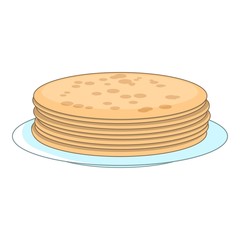 Stack of pancakes icon. Cartoon illustration of stack of pancakes vector icon for web design