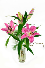 Lilienblüten in einer Blumenvase