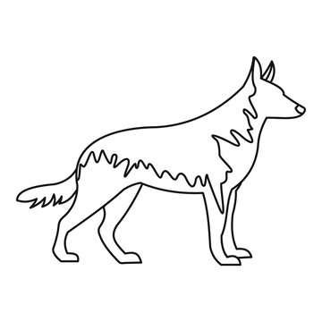 German wolfhound icon. Outline illustration of german wolfhound vector icon for web