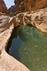 River at cleft at Amtoudi, Morocco