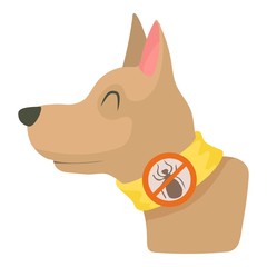 Dog collar icon. Cartoon illustration of dog collar vector icon for web