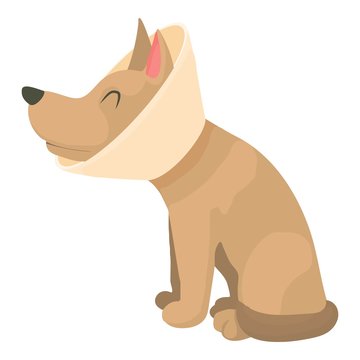 Sick Dog Icon. Cartoon Illustration Of Sick Dog Vector Icon For Web