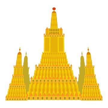 Virupaksha Temple Icon. Cartoon Illustration Of Virupaksha Temple Vector Icon For Web