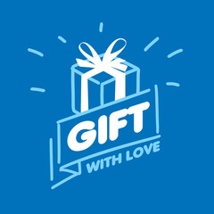 Fototapeta premium vector logo gift