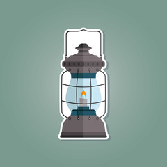color icon with lantern for your design