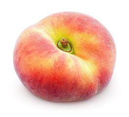 Chinese flat donut peach isolated on white with clipping path