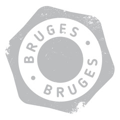 Fototapeta na wymiar Bruges stamp rubber grunge
