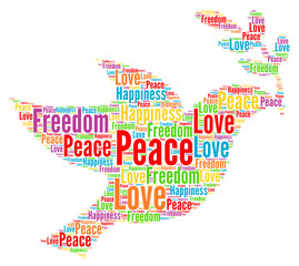 Peace, love, freedom and happiness