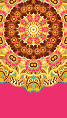 Round colorful mandala.