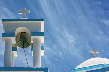Cyclades church and blue sky