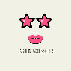 Girl in pink sunglasses