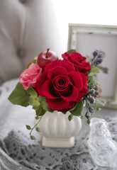 大きな薔薇　フラワーアレンジメント