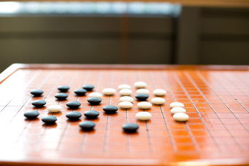 black and white stones on
