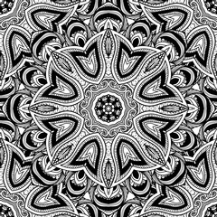 black and white seamlesspattern in a zentangle style