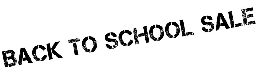 Back To School Sale rubber stamp. Grunge design with dust scratches. Effects can be easily removed for a clean, crisp look. Color is easily changed.