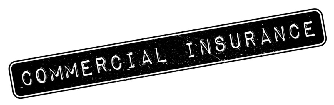 Commercial Insurance rubber stamp. Grunge design with dust scratches. Effects can be easily removed for a clean, crisp look. Color is easily changed.