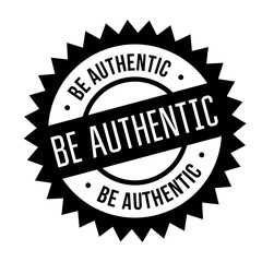 Be authentic stamp. Grunge design with dust scratches. Effects can be easily removed for a clean, crisp look. Color is easily changed.
