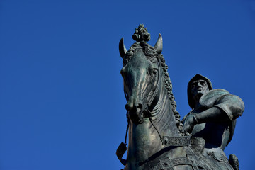 Bartolomeo Colleoni statue in Venice (with copy space)