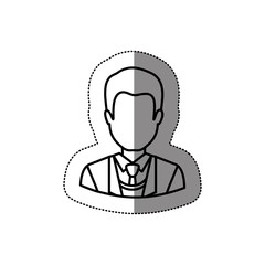 Man icon. Male avatar person people and human theme. Isolated design. Vector illustration