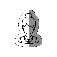 Woman icon. Girl female avatar person people and human theme. Isolated design. Vector illustration