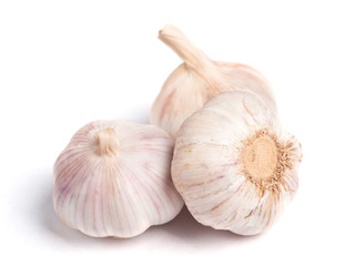 Garlic isolated on white