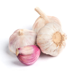 Garlic isolated on white