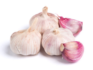 Garlic isolated on white