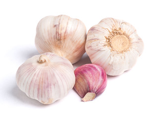 Garlic isolated on white