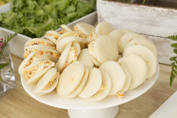Wedding table, flowers and food 