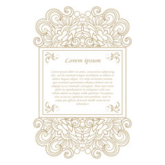 Vintage frame. Decorative vector design elements. 
