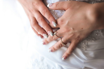 Bride wedding details - wedding dress